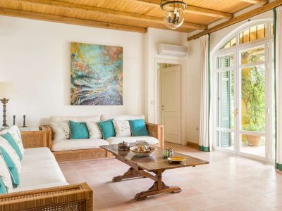 Villa Emeralda in Corfu Greece, living room 5, by Olive Villa Rentals