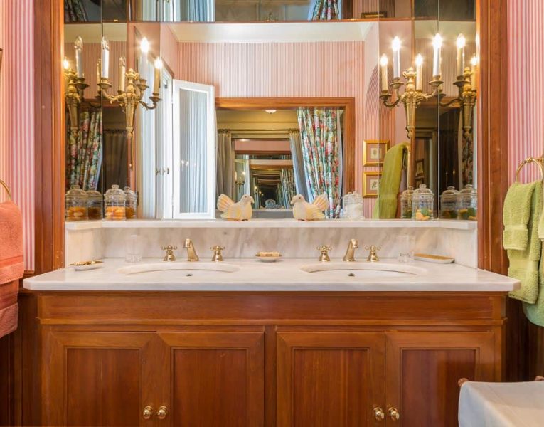 Villa Emeralda in Corfu Greece, bathroom, by Olive Villa Rentals