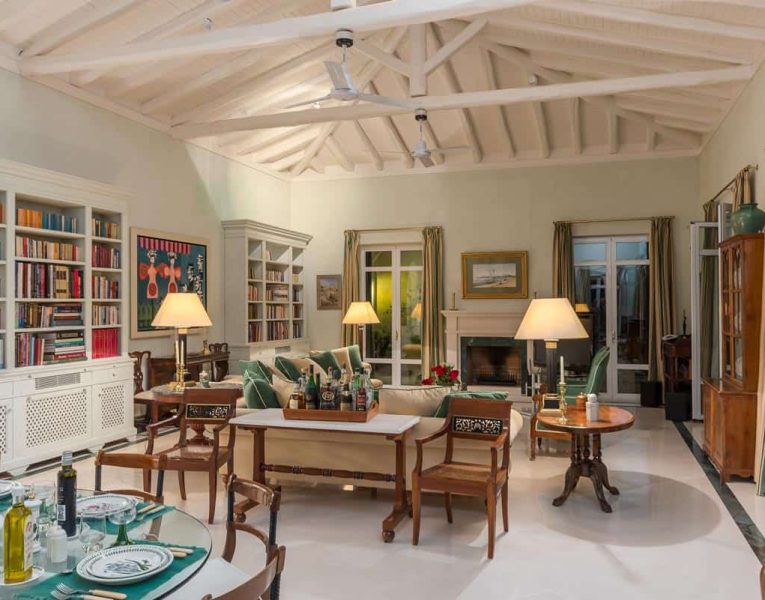Villa Emeralda in Corfu Greece, living room 6, by Olive Villa Rentals